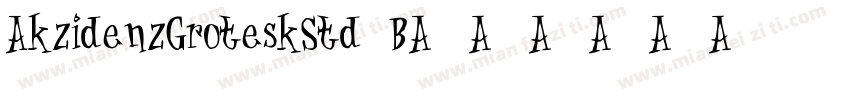 AkzidenzGroteskStd B字体转换
